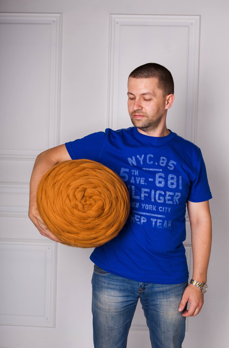 Super Bulky Merino Wool for Spinning Wool Roving Pure Fibre Etsy