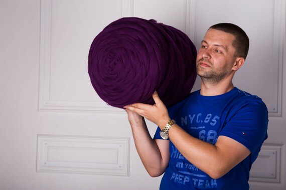 Merino wool yarn Jumbo wool 2 lbs1 kg Super chunky yarn Dyed Arm knitting Pure merino Big knit Wool roving Chunky yarn Giant wool
