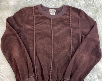 Vintage 1970 Sears Brown Velvet Sweatshirt