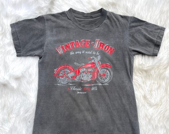 Vintage 1984 Motorcycle Shop Iron Bill's Custom Cycle Shirt