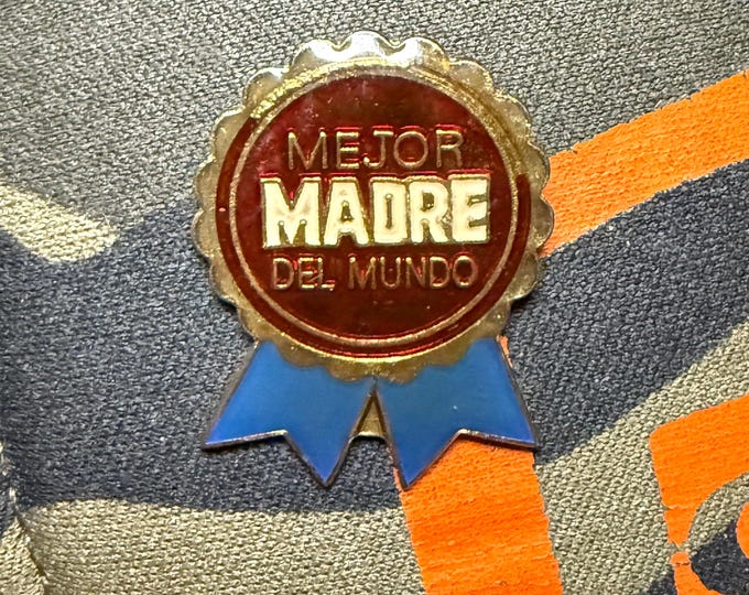 Mejor Madre Del Mundo Award Vintage 1990 Lapel Pin