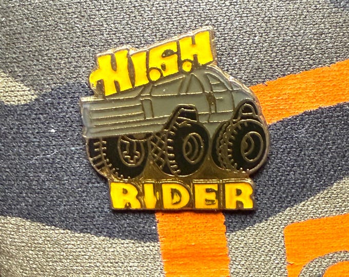 Monster Truck High Rider Vintage 1990 Lapel Pin