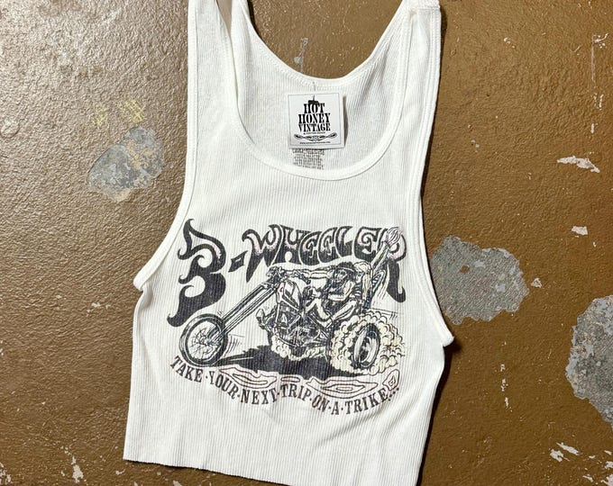 Trippy Trike Ribbed Tank with Vintage Inspired Graphic