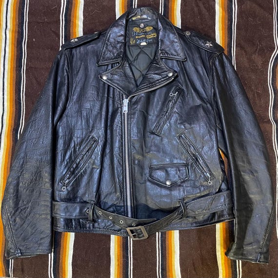Vintage 1960 Schott Perfecto Steerhide Leather Motorcycle Jacket