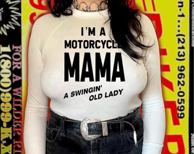Featured listing image: The “Moto Mama” Raglan Thermal