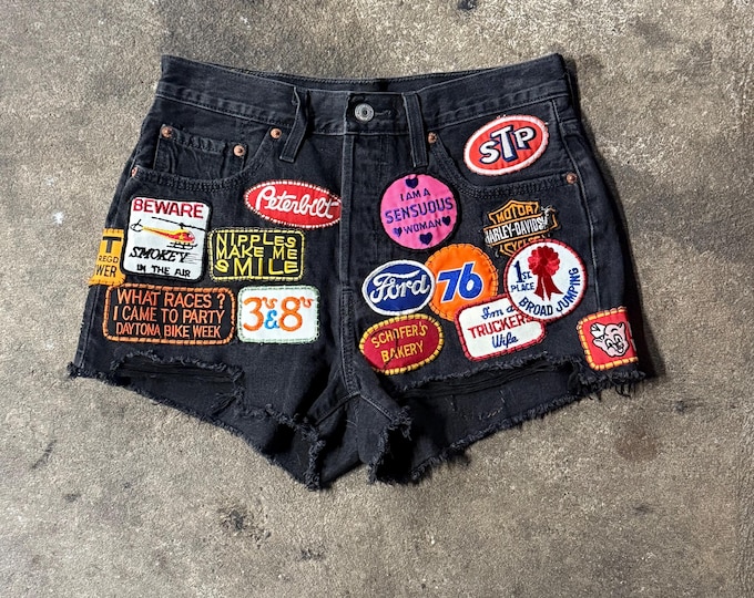 Levi’s 501 Black Denim Shorts 30” Waist