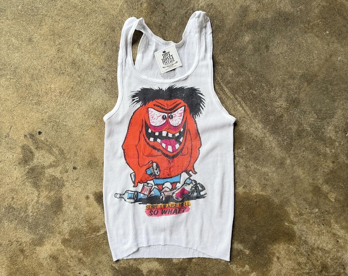 Ribbed Tank with a Raise Hell Vintage Inspired Graphic