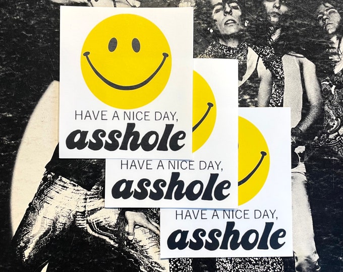 Single Sticker - Have A Nice Day Asshole Vintage Inspired