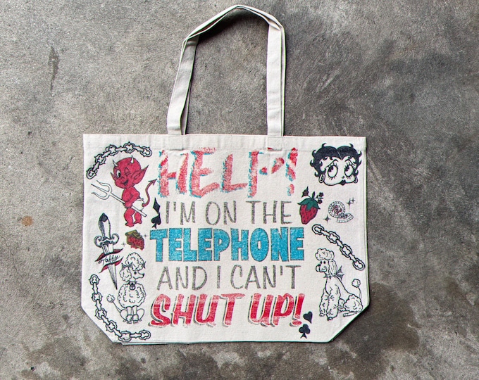 Customized Hot Honey Vintage Jumbo Canvas Totes