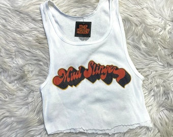 Ribbed Tank with Mud Slinger Dirt Bike Vintage Inspired Tank