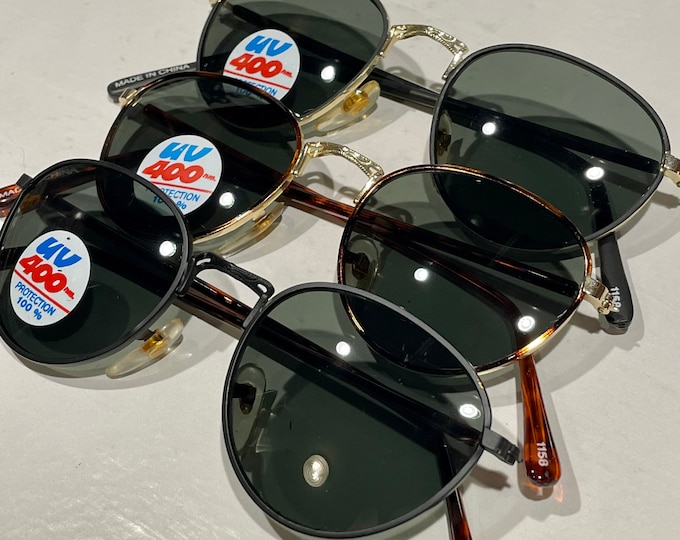 Vintage 1990 Y2K Deadstock Simple Oval Sunglasses