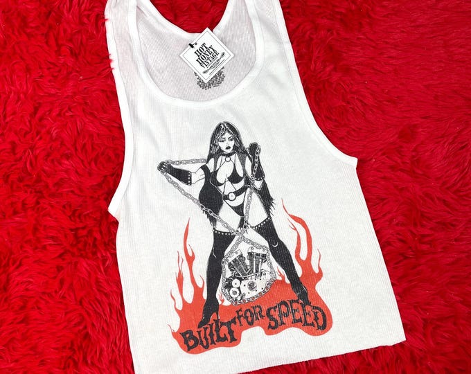 The "Built For Speed" Vintage Inspired Ribbed Tank