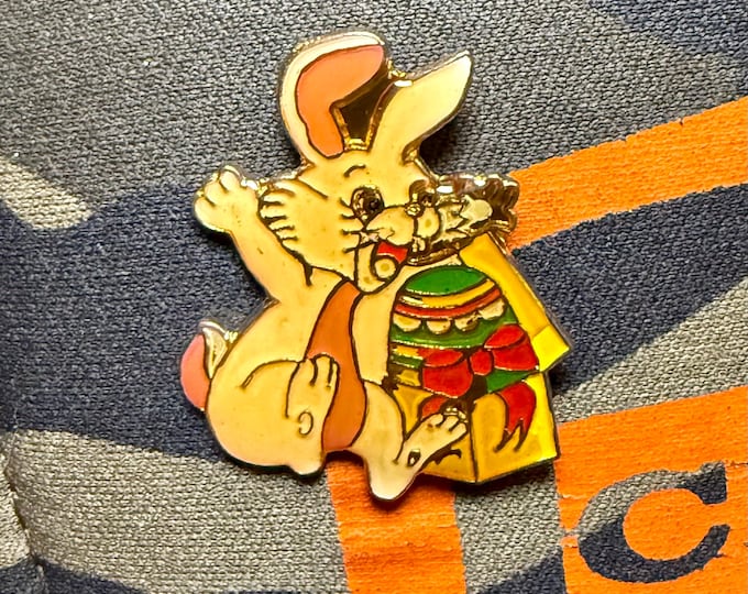 Excited Ass Easter Bunny Vintage 1990 Lapel Pin