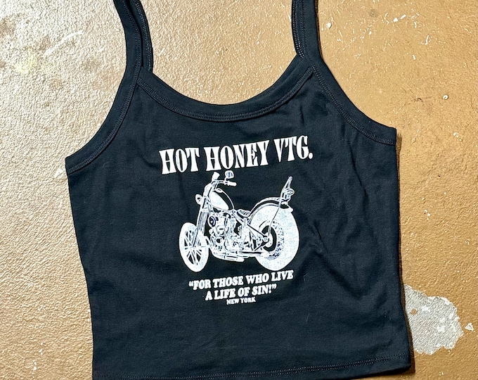 Hot Honey Vintage Shop Logo Cropped Tank