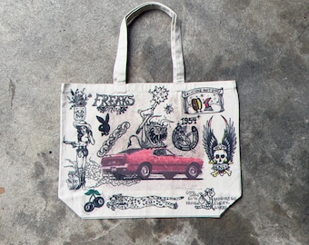 Customized Hot Honey Vintage Jumbo Canvas Totes