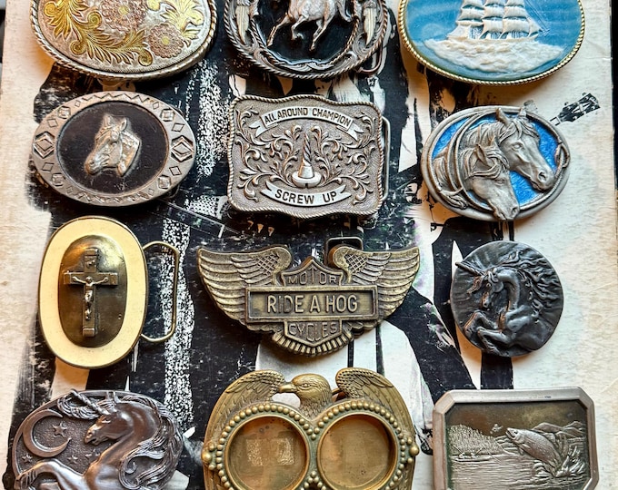 Vintage Belt Buckles 1970 1980 1990