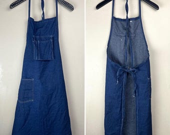 Vintage 1960 1970 Denim Union Made Work Apron