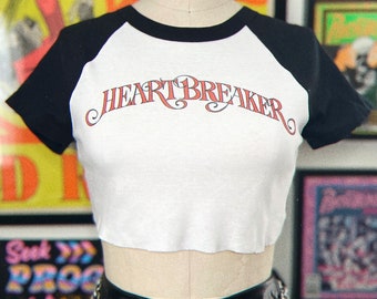 Raglan Baby Tee With Vintage Inspired Heartbreaker Graphic Valentine