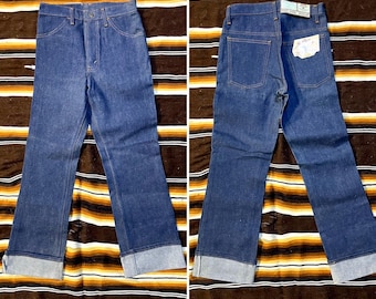Kids’ Vintage 1960 1970 Cowden Dark Denim Jeans size 14
