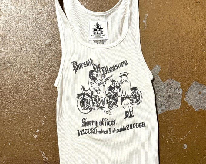 Pursuit of Pleasure Vintage Inspired Ribbed Tank