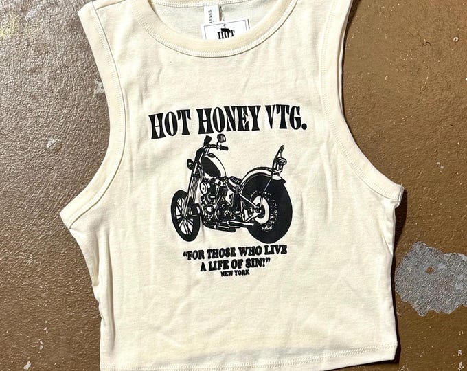 Hot Honey Vintage Shop Logo Baby Racer Tank