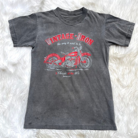 Vintage 1984 Harley Davidson Motorcycle Shop Iron… - image 1