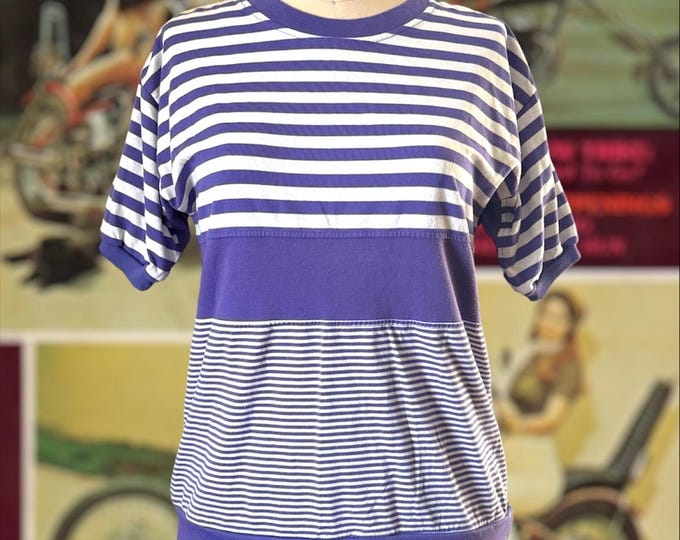 Vintage 1980 Purple Striped Shirt