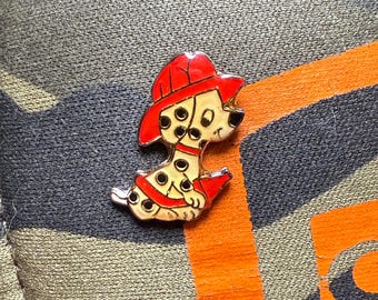 Lil Dalmatian Fire Fighter Vintage 1990 Lapel Pin
