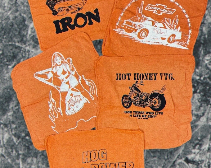 Shop Rags Pack of 5 With Vintage Inspired Graphics