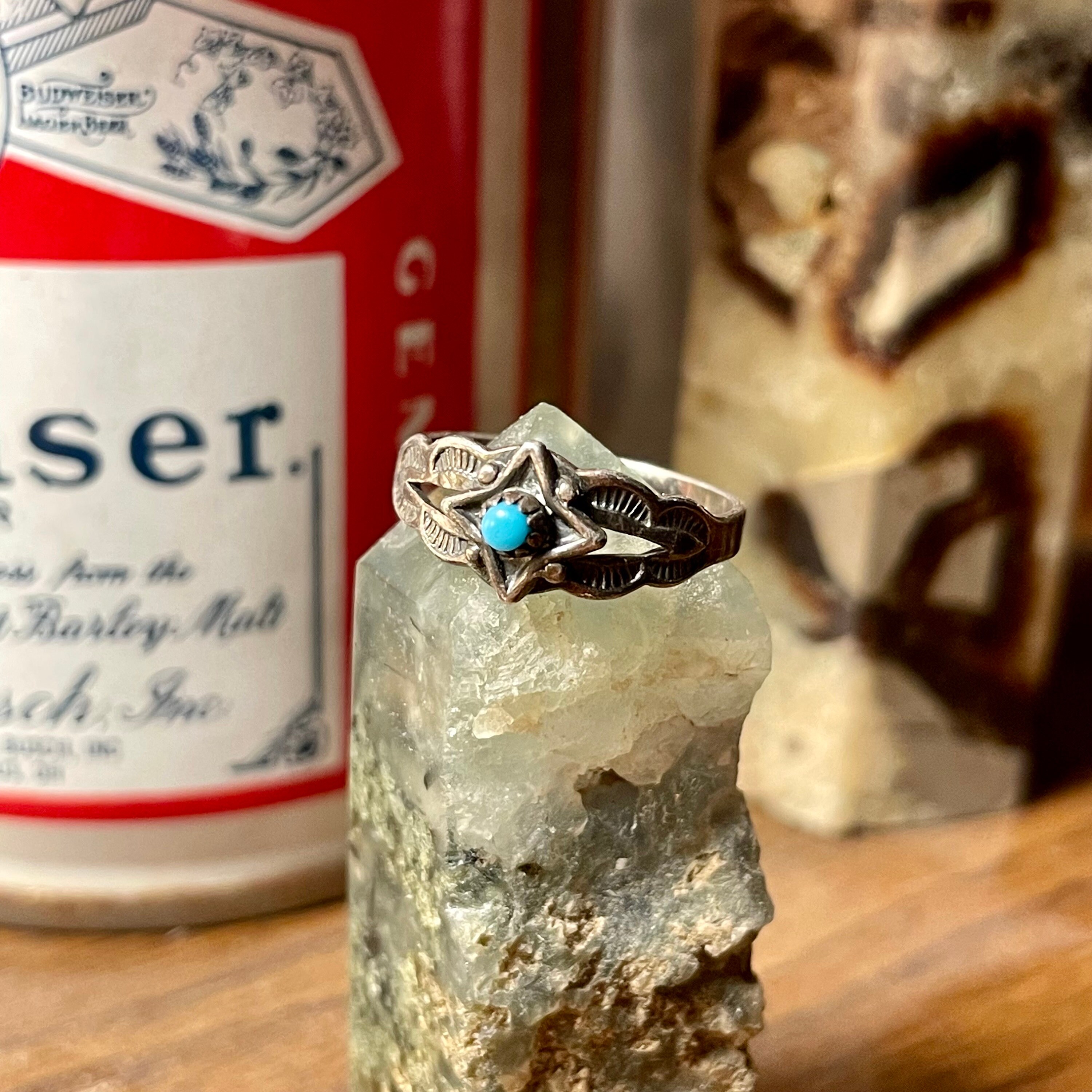 Gem Avenue Men's Sterling Silver Turquoise Wolf Ring - Southwestern Style, .925 Silver, Gift Box - View #9
