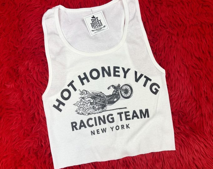 The “HHV Racing Team” Vintage Inspired Graphic Ribbed Tank