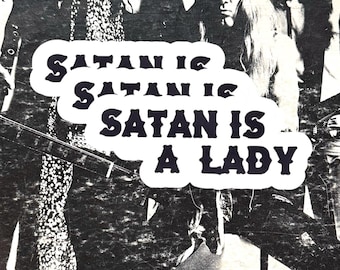 Single Sticker - Satan Is A Lady Vintage Inspired