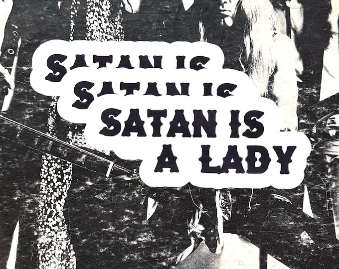 Single Sticker - Satan Is A Lady Vintage Inspired