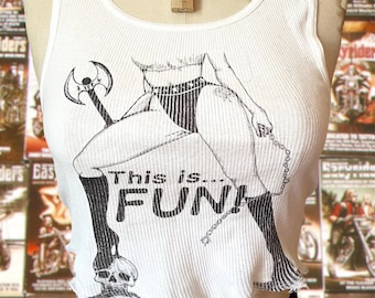 The "This is… Fun" Vintage Inspired Ribbed Tank
