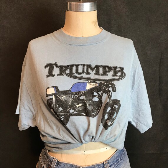 Vintage 1970 1980 Triumph Motorcycle Shirt