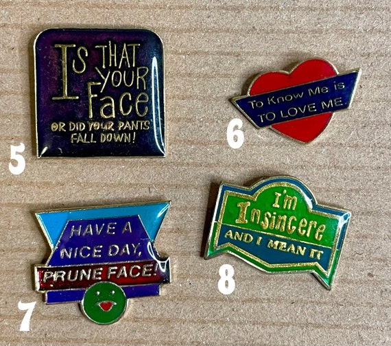 Vintage 1980 1990 Biker Lapel Pins Gem