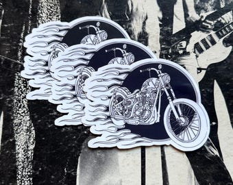 Single Sticker - Flamin’ Chopper Vintage Inspired