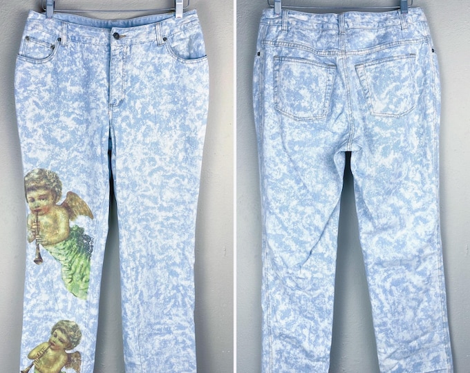 Vintage 1990 Cherub Acid Wash Jeans Midrise Waist 28"