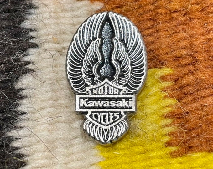 Kawasaki Motorcycle Eagle Wing Vintage 1980 Lapel Pin