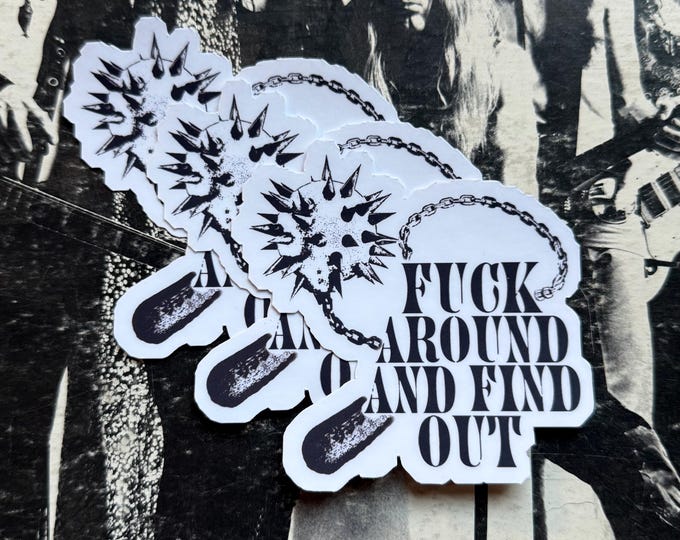 Single Sticker - Fuck Around & Find Out Vintage Inspired