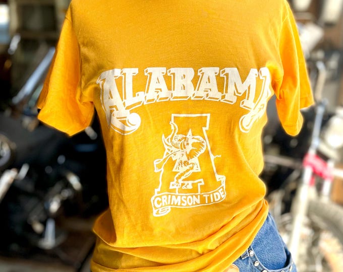 Vintage Yellow Alabama Crimson Tide Shirt 1970 1980