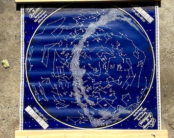 Vintage Cosmos Communications Constellation Poster 26” x 26”