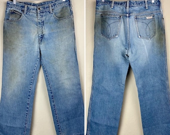 Vintage Calvin Klein Distressed Denim Waist 34”