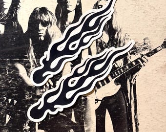 2 Pack of Stickers - Basic Flames Vintage Inspired