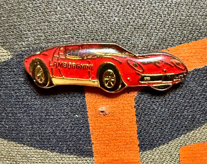 Red Lambo Vintage 1990 Lapel Pin