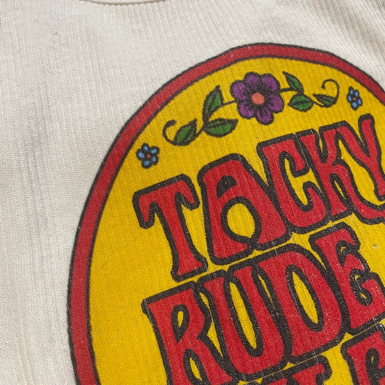 Tacky Lettering Ribbed Tank With Tacky Rude and Vulgar Vintage Inspired Graphic - Etsy