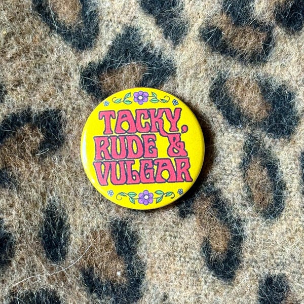 1.25インチ「ダサくて、失礼で、下品」なヴィンテージ風小ボタン