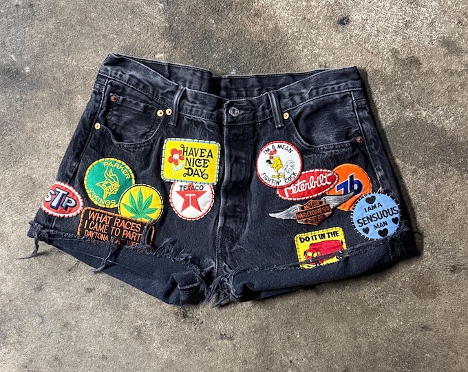 Levi’s 501 Black Denim Shorts 34” Waist