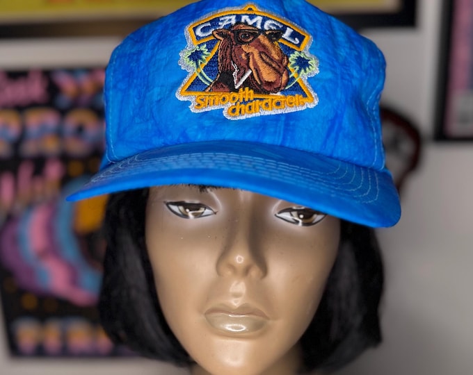 Vintage 1990 Camel Tie Dye Nylon Hat