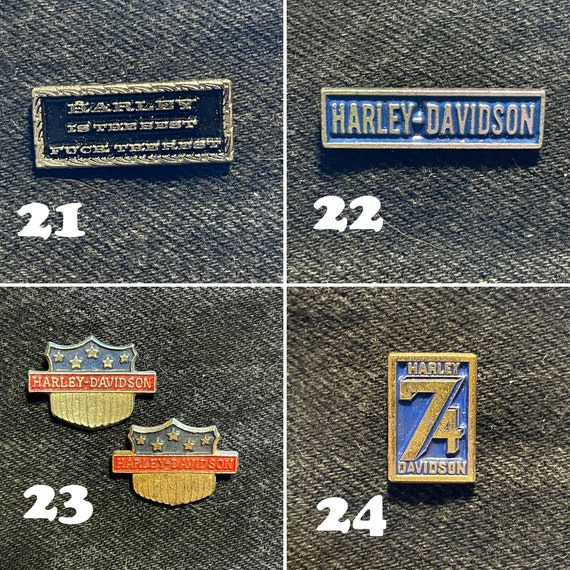 Vintage 1980 1990 Biker Lapel Pins - image 7